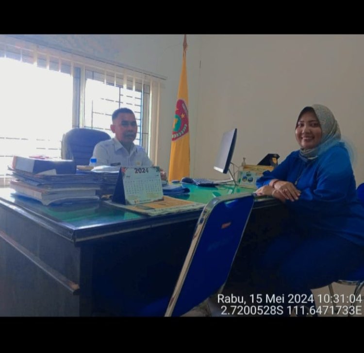Plt.Kadis Dikbud Kobar Terima Kunjungan Silaturahmi Ketua Komite SMP6 Arsel