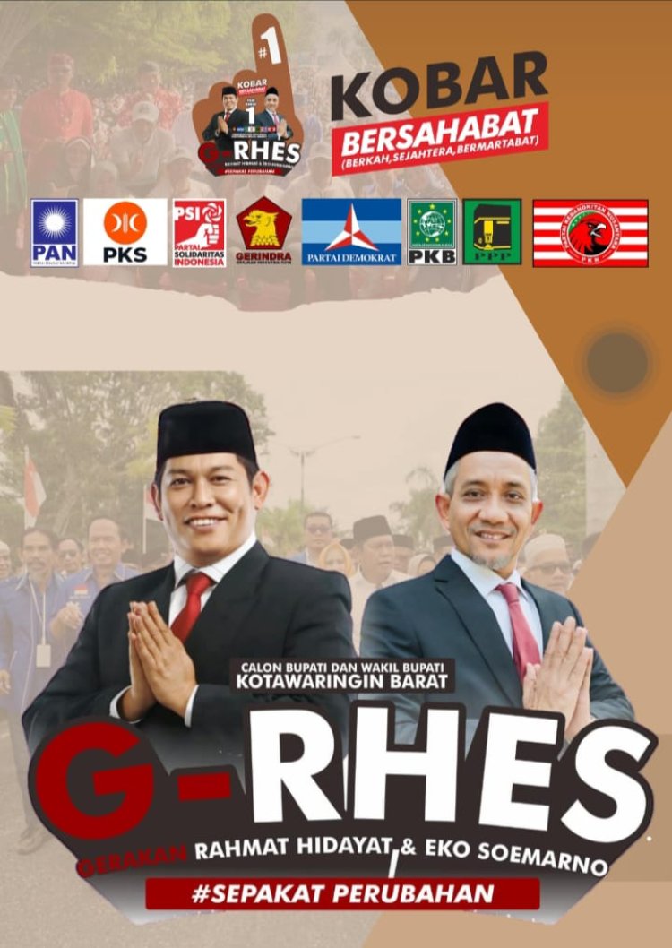 " HITUNGAN MUNDUR MENUJU PILKADA 2024: DELAPAN PARTAI PENDUKUNG GRHES SIAP MENANGKAN RAHMAT HIDAYAT DAN EKO SOEMARNO UNTUK WUJUDKAN KOBAR BERSAHABAT "