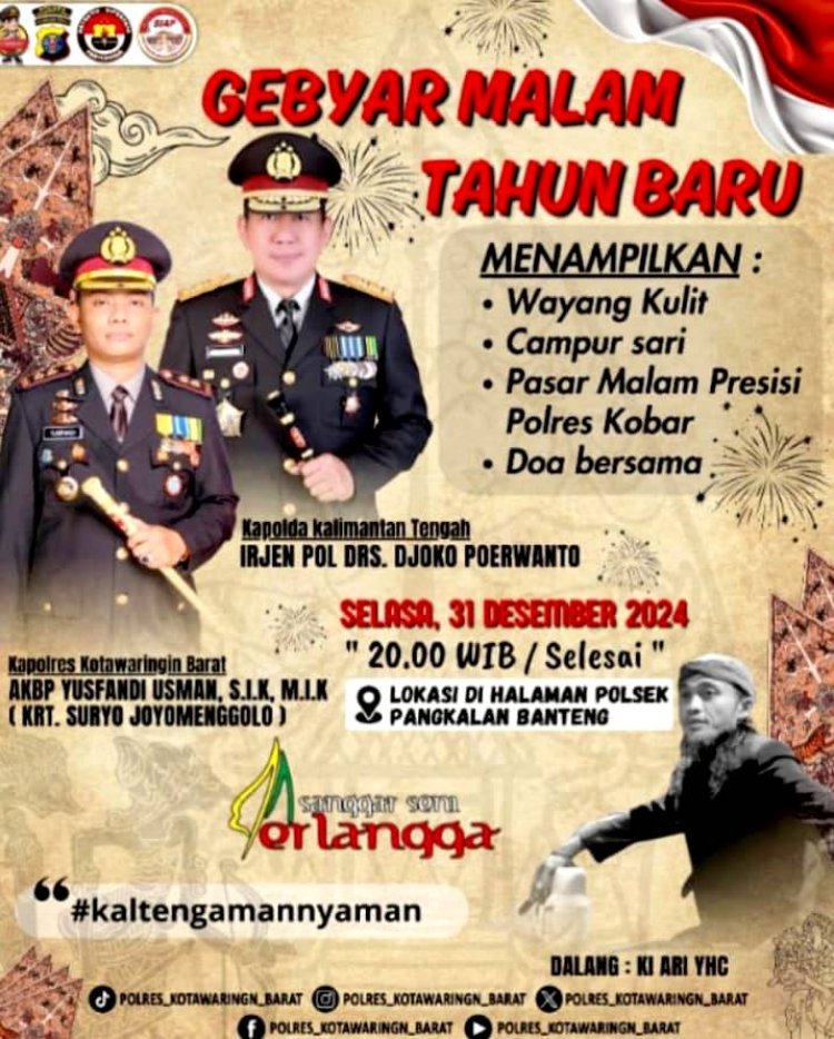 " SPEKTAKULER ! PESONA WAYANG KULIT DAN CAHAYA 1000 LAMPION HIASI GEBYAR MALAM TAHUN BARU 2025 DI PANGKALAN BANTENG "