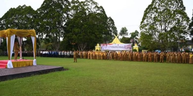 " SINERGI TANGGUH TIGA PILAR BANGSA DIKOBAR: APEL GABUNGAN PANCARKAN SEMANGAT BARU PASCA LEBARAN "
