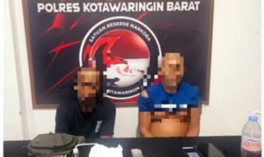 " POLRES KOBAR GEREBEK DUA PENGEDAR SABU DALAM OPERASI KILAT KURANG DARI 24 JAM DI DESA PURBASARI " 